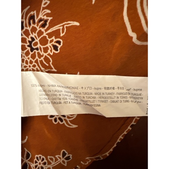 Zara set - tank & pants bandana print. L top, XL pants‎ Brown Pockets Cupro - Picture 16 of 16